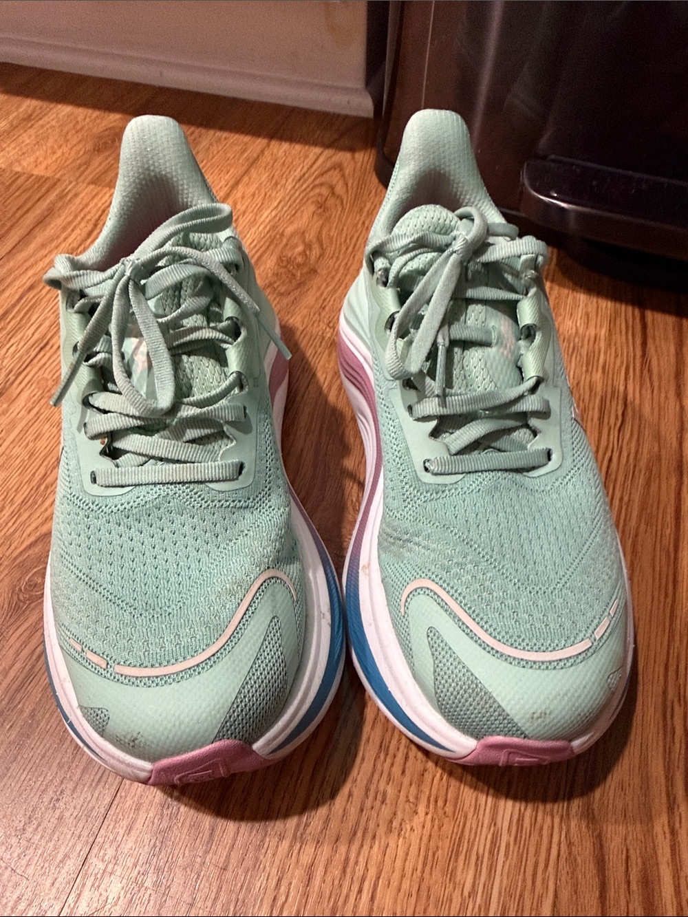 Hoka One One Mint Green Women's Running Shoes with Pastel Accents